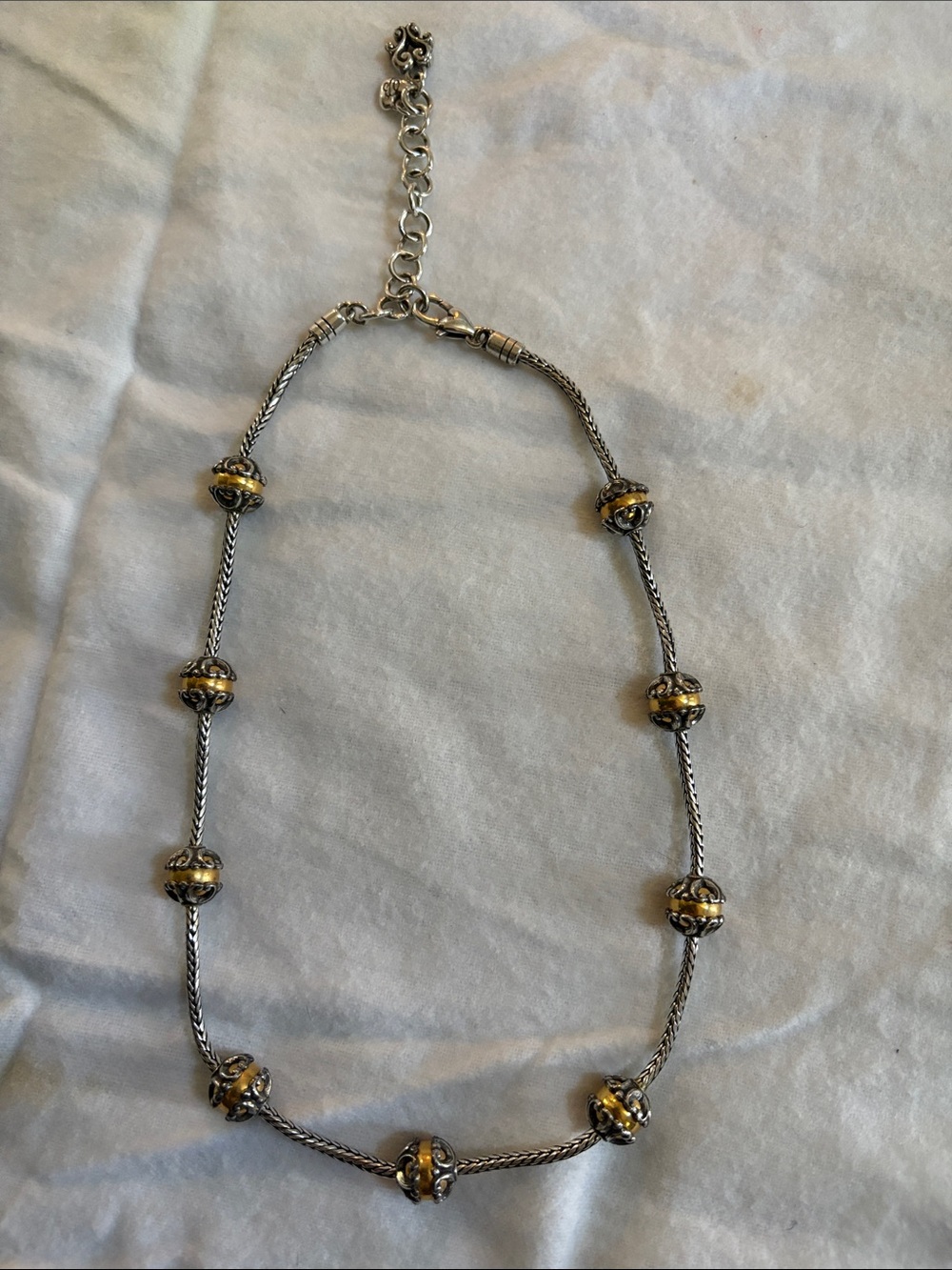Brighton Silver and Gold Station Necklace